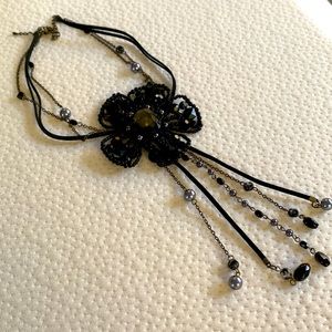 Black beaded necklace